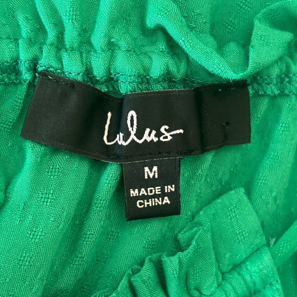 Lulu’s – Let Good Times Roll Green Open Back Sleeveless Crop Top – Medium - Picture 10 of 11